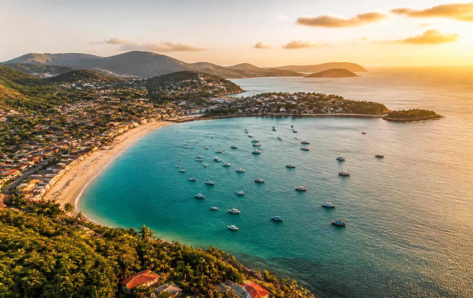 Vista aérea de la bahía de Búzios